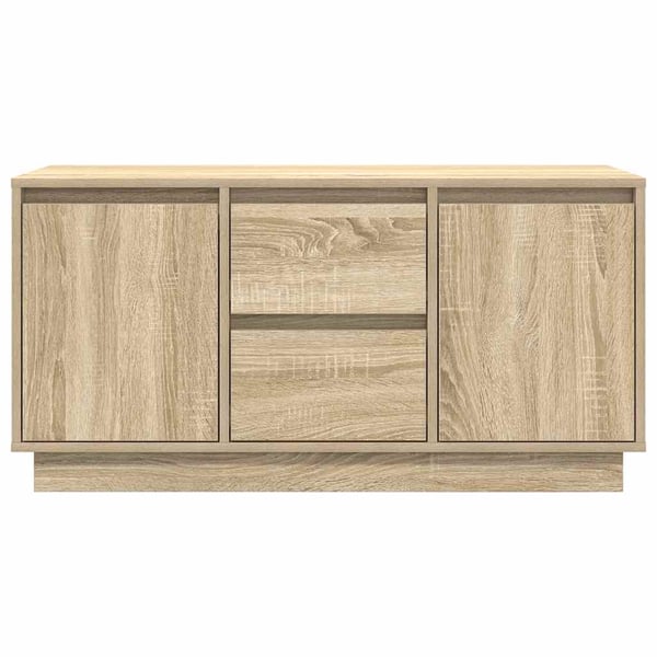 vidaXL TV-benk med LED-lys sonoma eik 100x41x50 cm