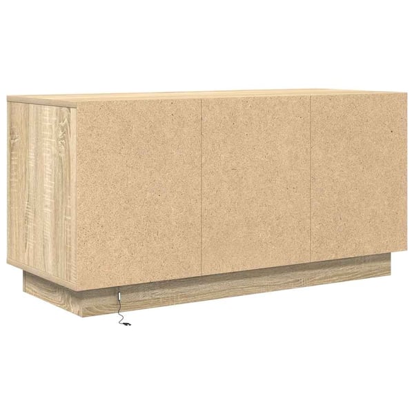 vidaXL TV-benk med LED-lys sonoma eik 100x41x50 cm