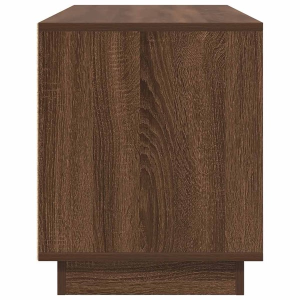 vidaXL TV-benk med LED-lys brun eik 100x41x50 cm