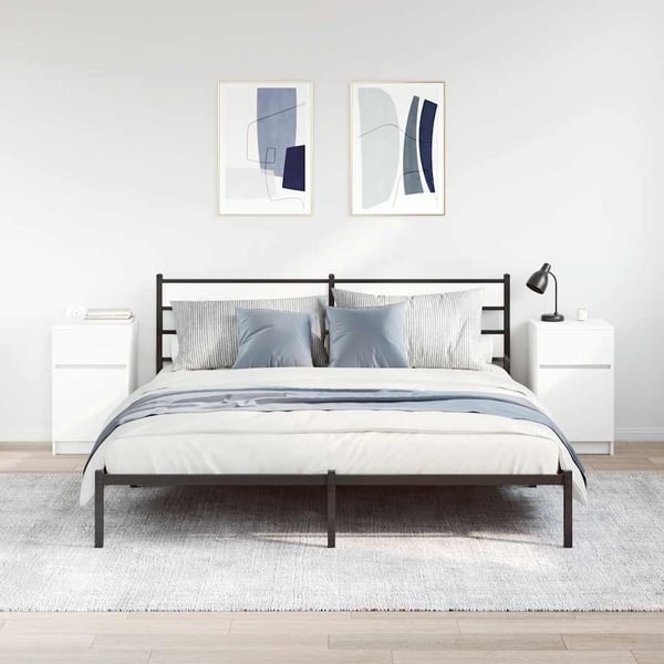 vidaXL sengeborde 2 stk. 39x35x65 cm konstrueret træ hvid