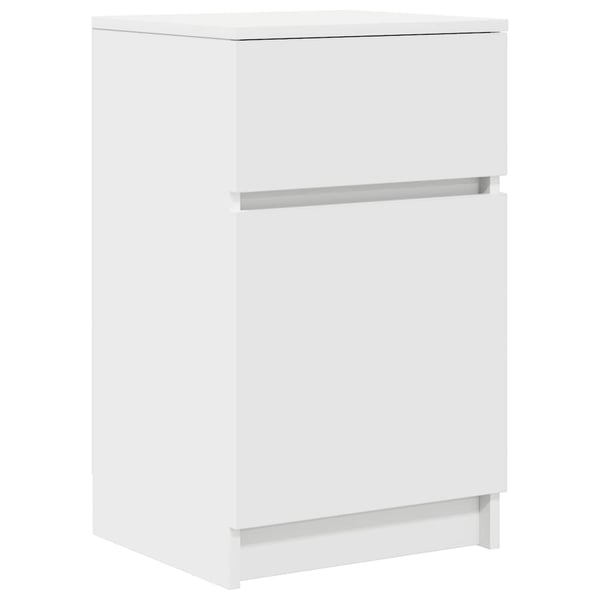 vidaXL sengeborde 2 stk. 39x35x65 cm konstrueret træ hvid