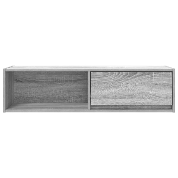 vidaXL TV-benk grå sonoma eik 100x31x25,5 cm konstruert tre