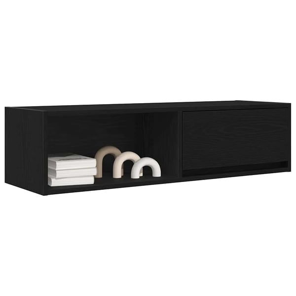 vidaXL TV-benker 2 stk svart eik 100x31x25,5 cm konstruert tre