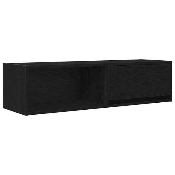 vidaXL TV-benker 2 stk svart eik 100x31x25,5 cm konstruert tre