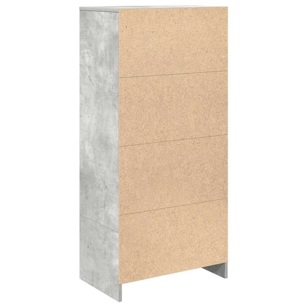 vidaXL Skap med skuff betonggrå 55,5x34x119,5 cm konstruert tre