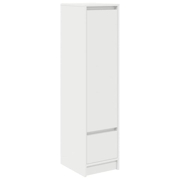vidaXL højskab 29,5x34x119,5 cm konstrueret træ hvid