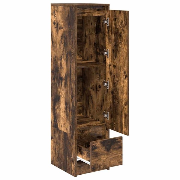 vidaXL Highboard røkt eik 29,5x34x119,5 cm konstruert tre