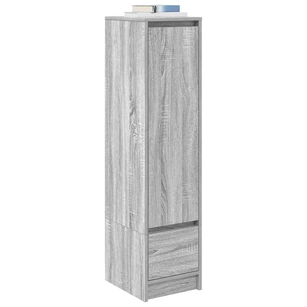 vidaXL Highboard grå eik 29,5x34x119,5 cm konstruert tre