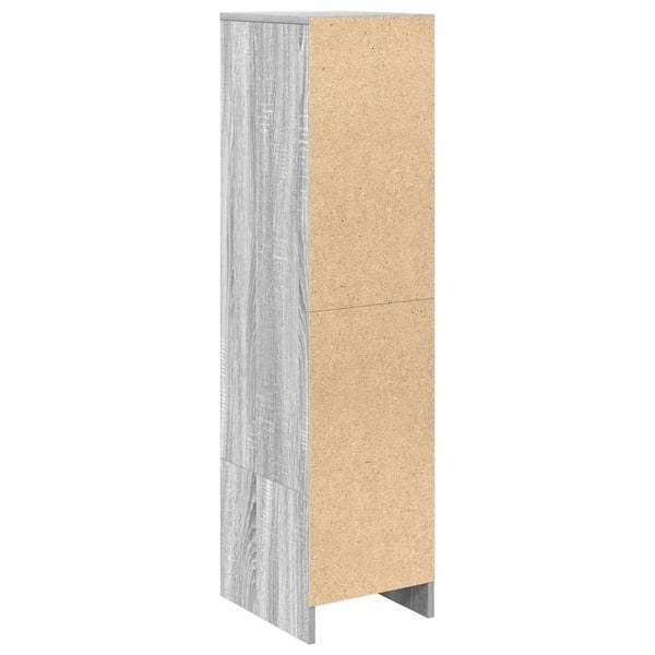 vidaXL Highboard grå eik 29,5x34x119,5 cm konstruert tre