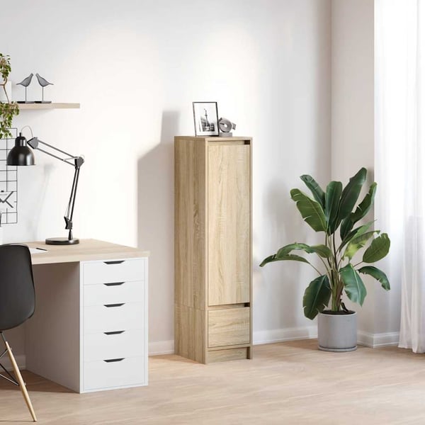 vidaXL Highboard sonoma eik 29,5x34x119,5 cm konstruert tre