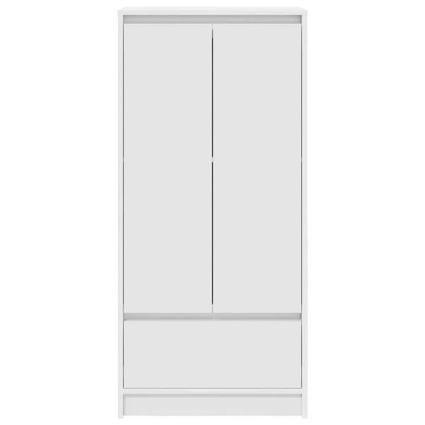 vidaXL Skap med skuff hvit 55,5x34x119,5 cm konstruert tre