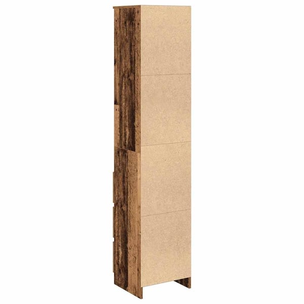vidaXL Highboard gammelt tre 37,5x35x180 cm konstruert tre