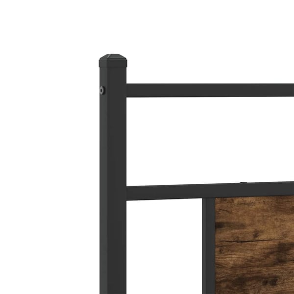 vidaXL sengeramme 75x190 cm uden madras konstrueret træ røget eg