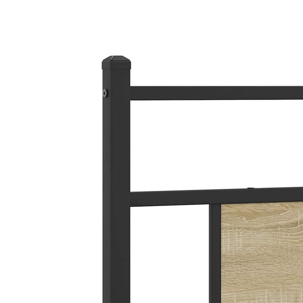 vidaXL Sengeramme uten madrass sonoma eik 75x190 cm konstruert tre