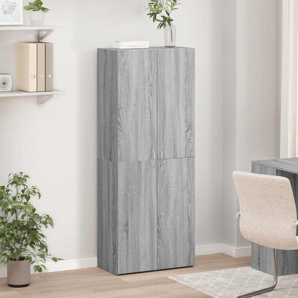 vidaXL Skoskap grå sonoma 60x32x153 cm konstruert tre