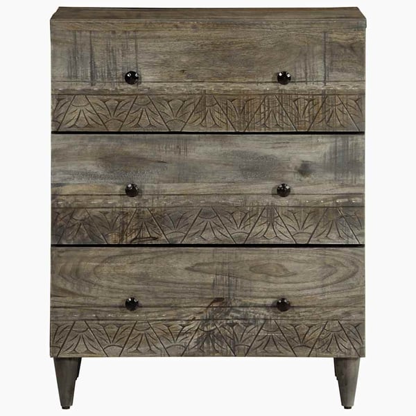vidaXL Skjenker 2 stk lysegrå 60x33,5x75 cm heltre mango