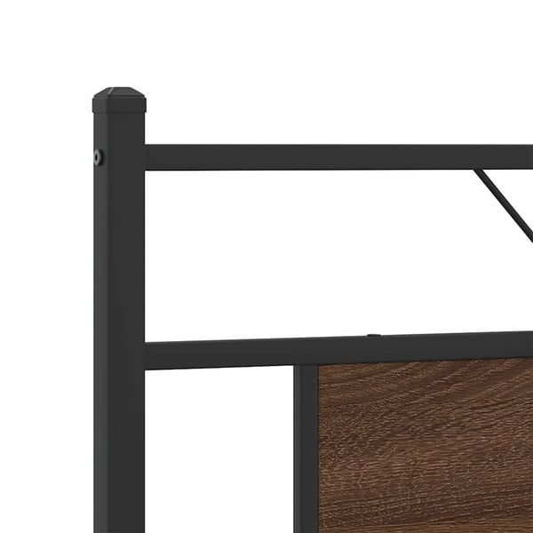vidaXL Sengeramme uten madrass brun eik 183x203 cm konstruert tre