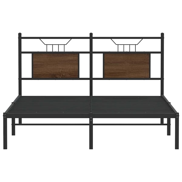 vidaXL Sengeramme uten madrass brun eik 140x190 cm konstruert tre