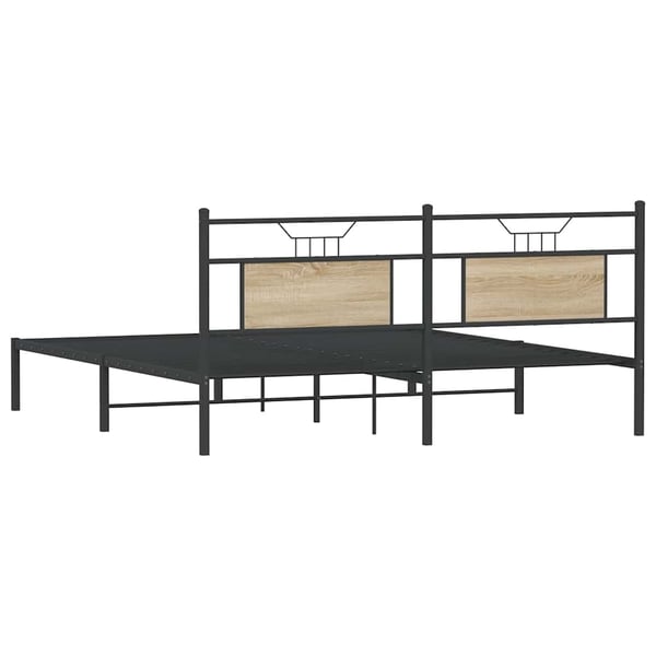 vidaXL Sengeramme uten madrass sonoma eik 183x203 cm konstruert tre