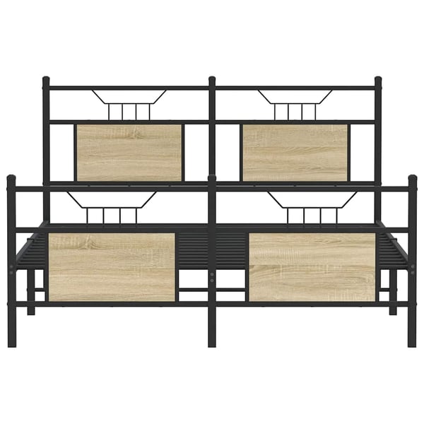 vidaXL Sengeramme uten madrass sonoma eik 140x190 cm konstruert tre