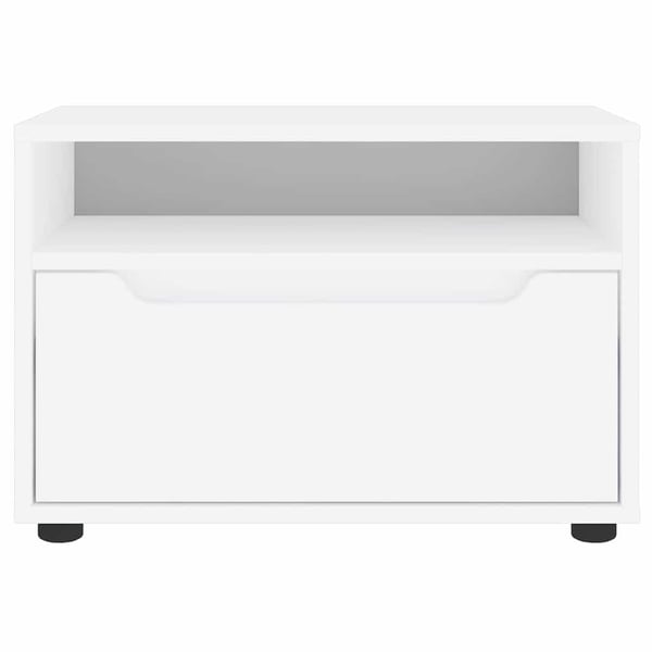 vidaXL tV-bord VISNES 60x40x38 cm konstrueret træ hvid
