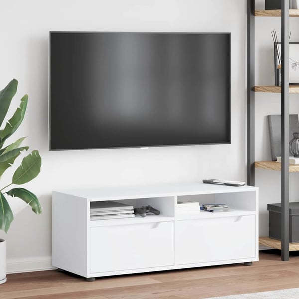 vidaXL tV-bord VISNES 100x40x38 cm konstrueret træ hvid