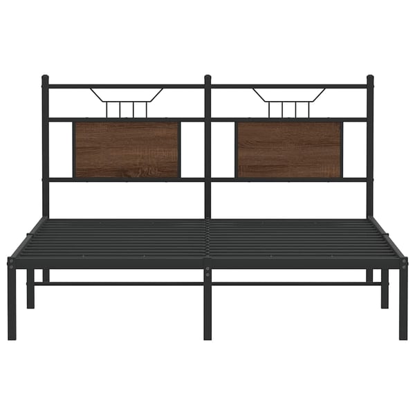 vidaXL Sengeramme uten madrass brun eik 150x200 cm konstruert tre