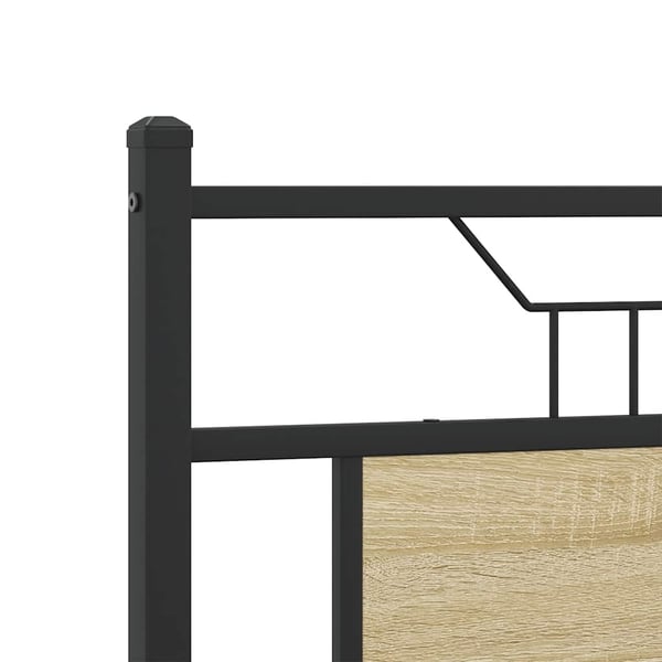vidaXL Sengeramme uten madrass sonoma eik 140x200 cm konstruert tre