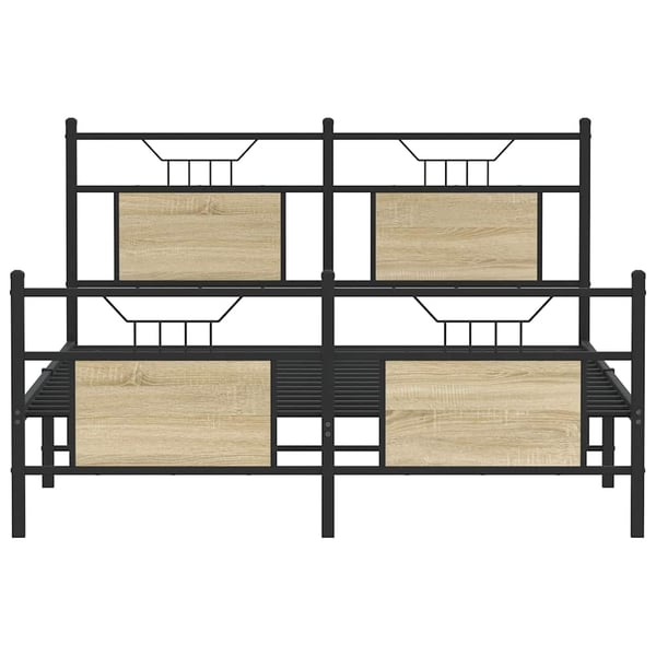vidaXL Sengeramme uten madrass sonoma eik 140x200 cm konstruert tre