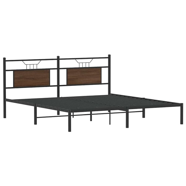vidaXL Sengeramme uten madrass brun eik 160x200 cm konstruert tre