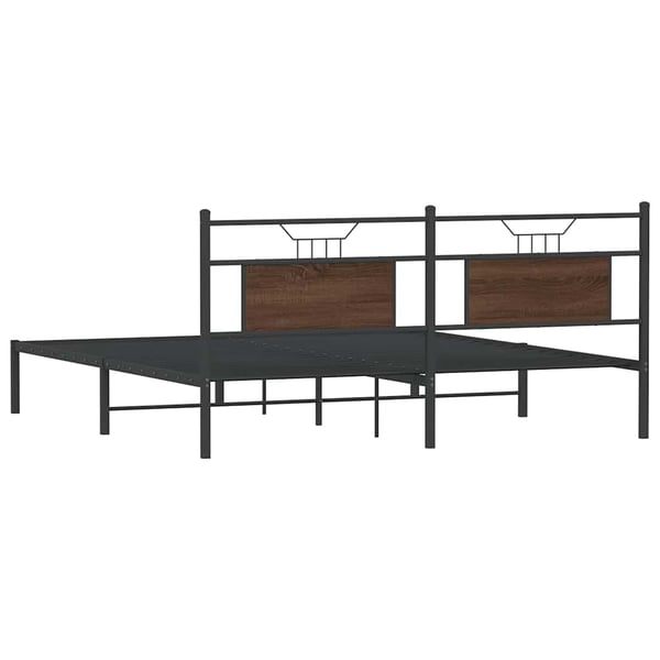 vidaXL Sengeramme uten madrass brun eik 160x200 cm konstruert tre