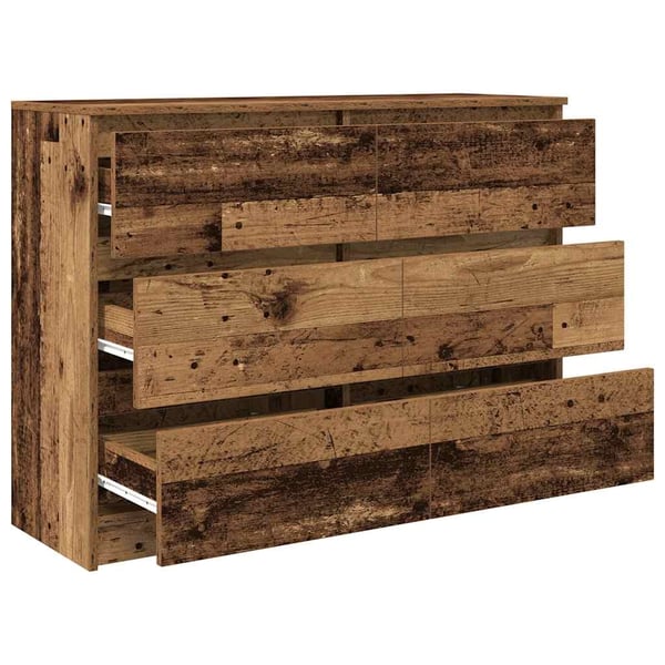 vidaXL Skjenk gammelt tre 100x35x76 cm konstruert tre