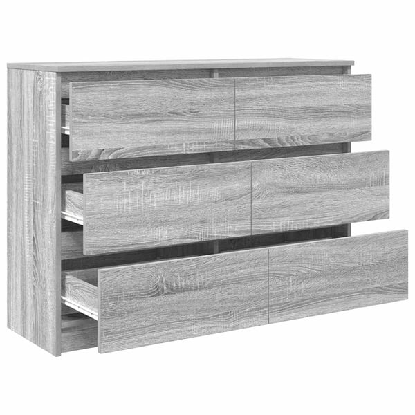 vidaXL Skjenk grå sonoma 100x35x76 cm konstruert tre