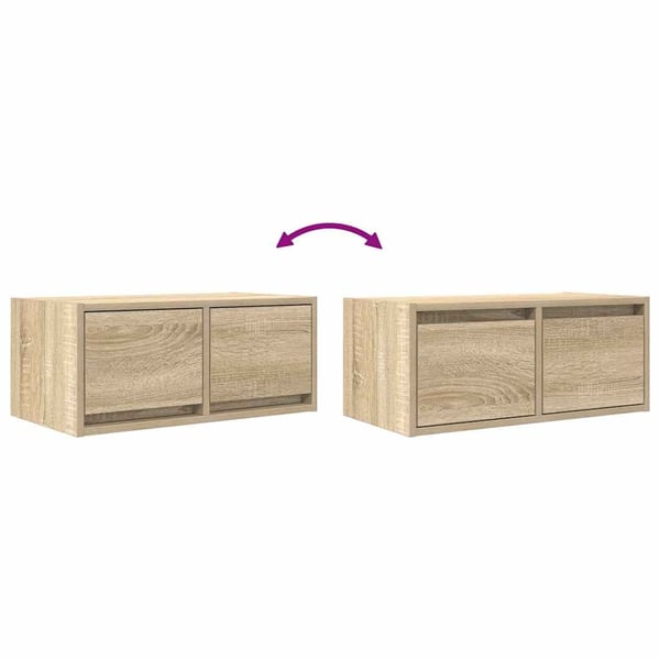 vidaXL TV-benk sonoma eik 60x31x25,5 cm konstruert tre