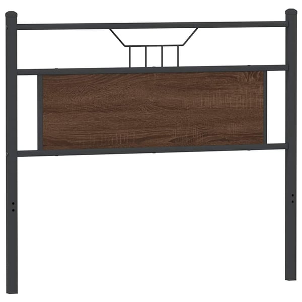 vidaXL Utskiftbar sengegavl brun eik 100 cm konstruert tre og stål