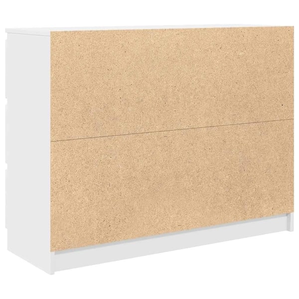 vidaXL Skjenk hvit 100x35x76 cm konstruert tre