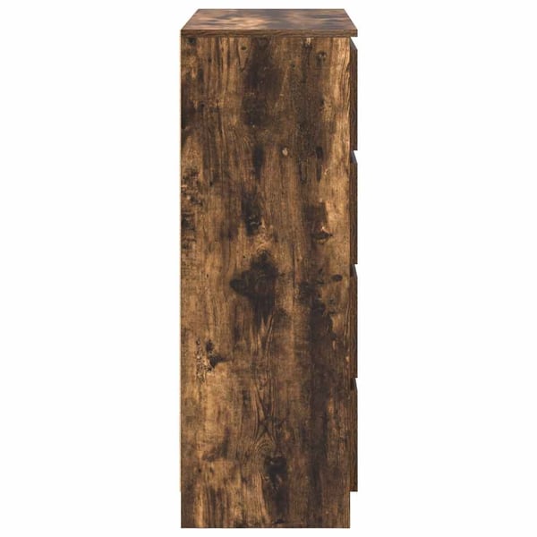 vidaXL Skjenk røkt eik 80x35x99 cm konstruert tre