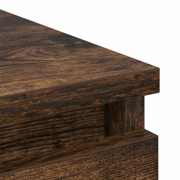 vidaXL Skjenk røkt eik 80x35x99 cm konstruert tre