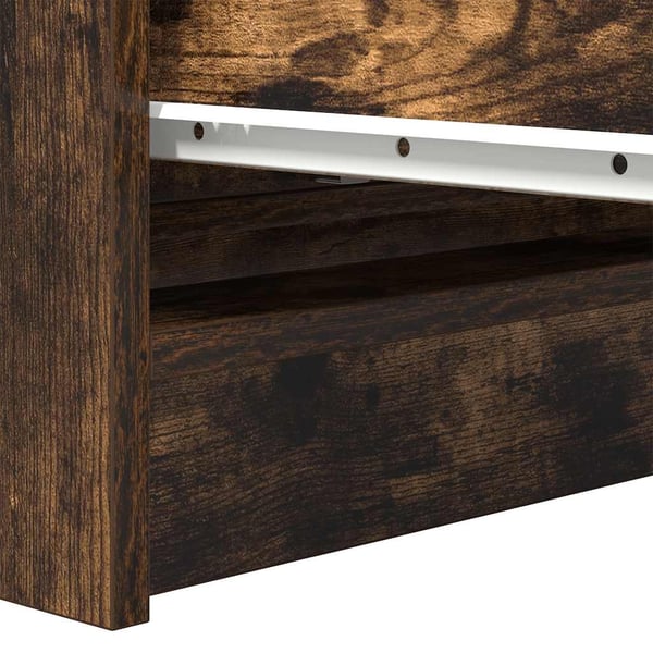 vidaXL Skjenk røkt eik 80x35x99 cm konstruert tre