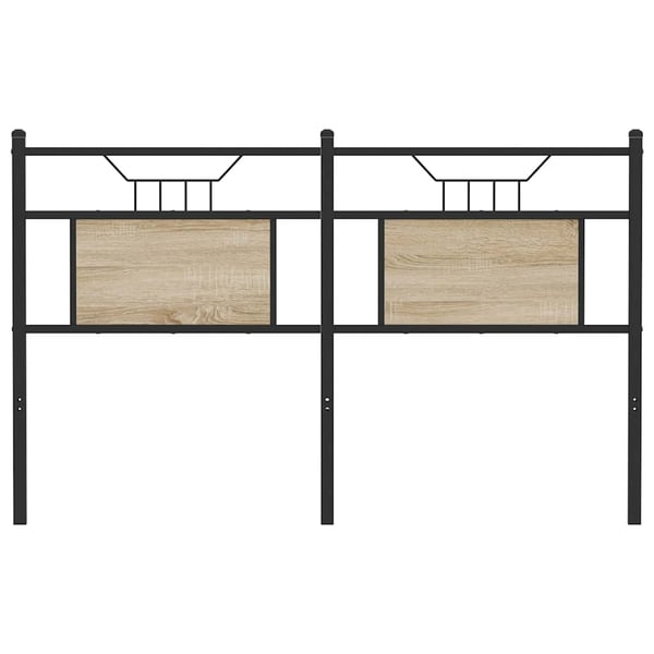 vidaXL Utskiftbar sengegavl sonoma eik 150 cm konstruert tre og stål