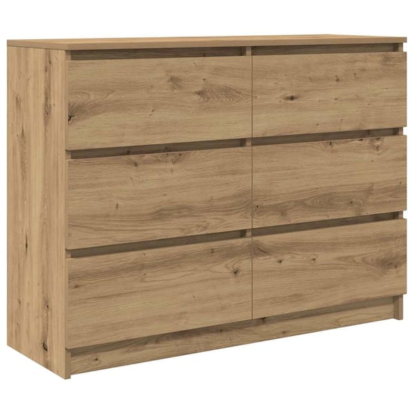 vidaXL Skjenk artisan eik 100x35x76 cm konstruert tre