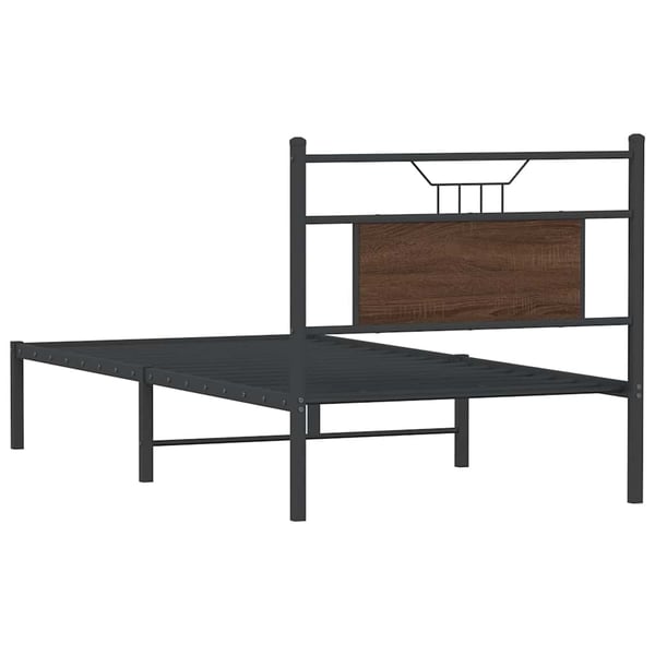 vidaXL Sengeramme uten madrass brun eik 75x190 cm konstruert tre