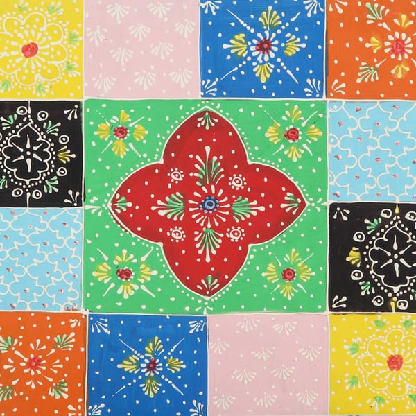 vidaXL Nattbord 2 stk flerfarget 40x35x45 cm heltre mango