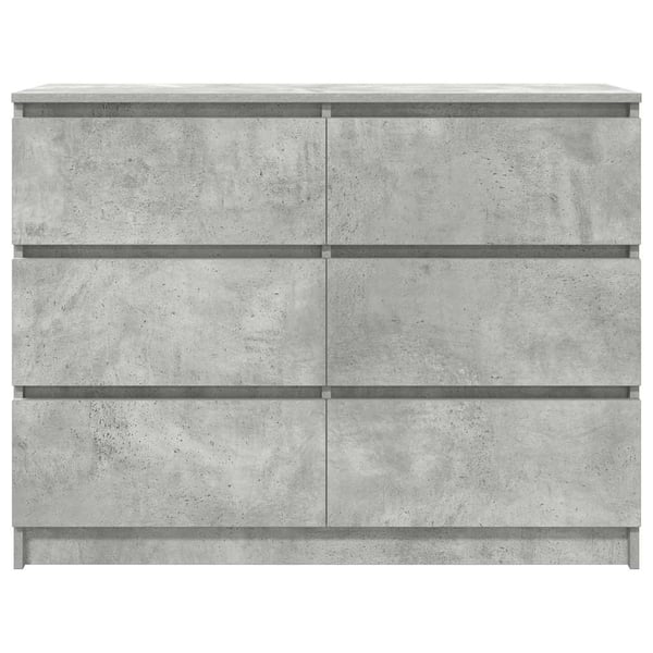 vidaXL Skjenk betonggrå 100x35x76 cm konstruert tre