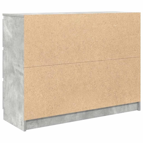 vidaXL Skjenk betonggrå 100x35x76 cm konstruert tre