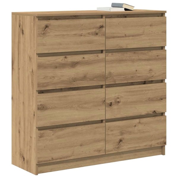 vidaXL Skjenk artisan eik 100x35x99 cm konstruert tre