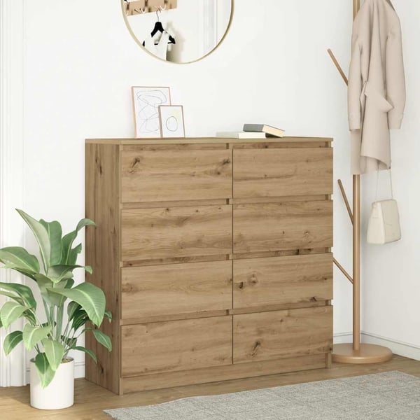 vidaXL Skjenk artisan eik 100x35x99 cm konstruert tre