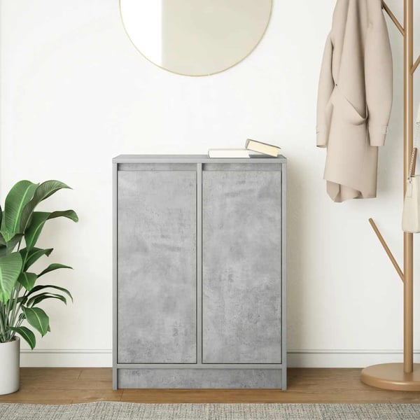 vidaXL Skjenk betonggrå 57x34x76 cm konstruert tre