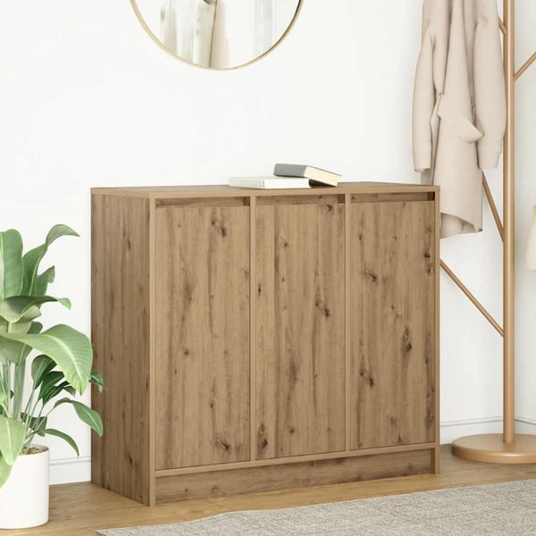 vidaXL Skjenk artisan eik 85x34x76 cm konstruert tre