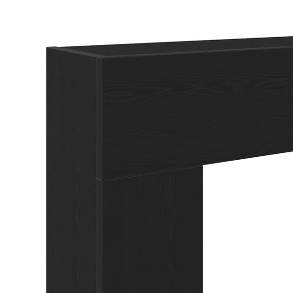 vidaXL Peisramme svart eik 81x18x82 cm konstruert tre